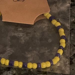 Yellow and purple bracelet